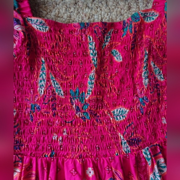 Sugarlips Pink Smocked Flutter Sleeve Sundress size XS - Picture 8 of 15